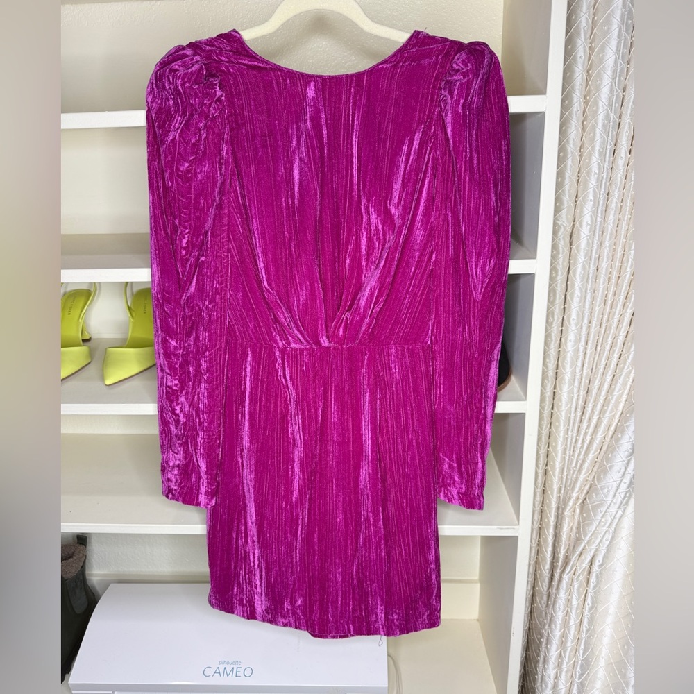 NWT Saylor Tenley  Long Sleeve Velvet Minidress